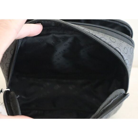 Guess T7200965 Women's Coal Allover Logo Junction Travel Cosmetic Makeup Bag - Picture 11 of 11